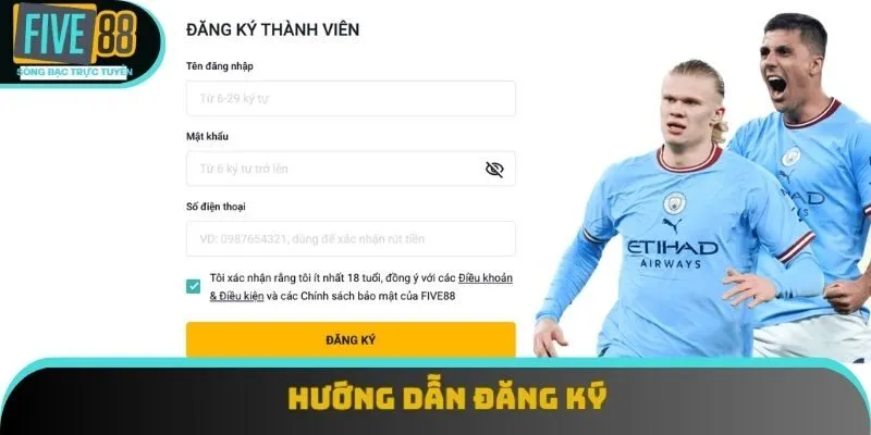 3 bước trở thành người dùng chính thức tại Five88 3 bước trở thành người dùng chính thức tại Five88